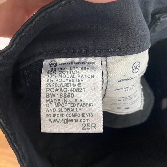 CLEARANCE Adriano Goldschmied The Farrah Skinny Ankle Black Coated Lace Up Jeans - Picture 7 of 7